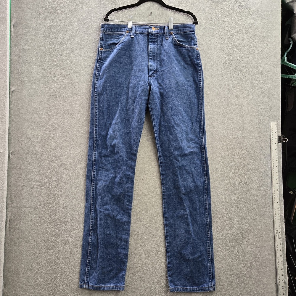 Wrangler Men Jeans 34X36 Blue Denim 13MWZ Cowboy Cut‎ Original Fit Westerncore